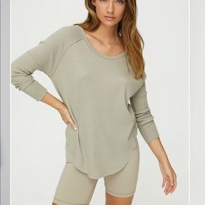 Aritzia Alder Thermal Long Sleeve. Grey. XXS